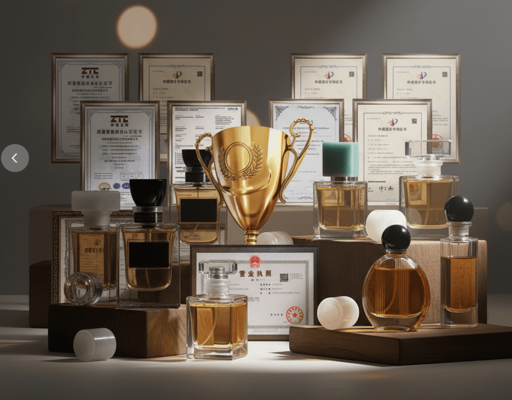 perfume bottle factory certificates