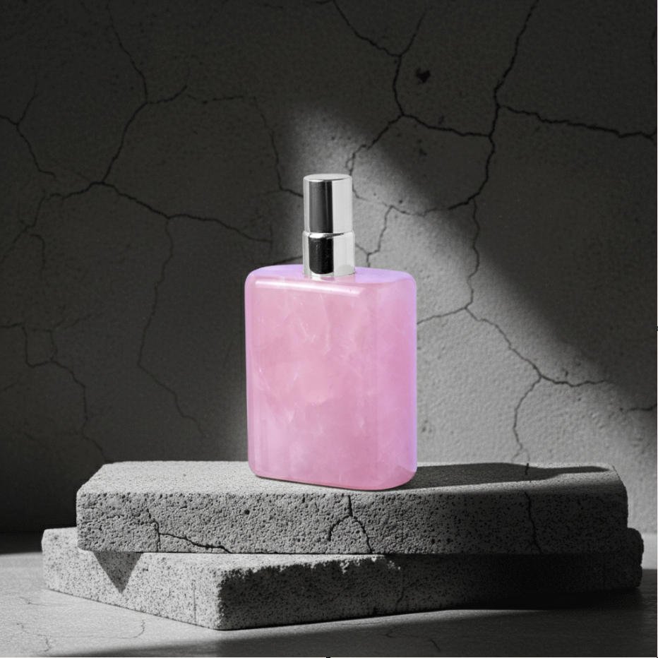 rose quartz perfume bottle