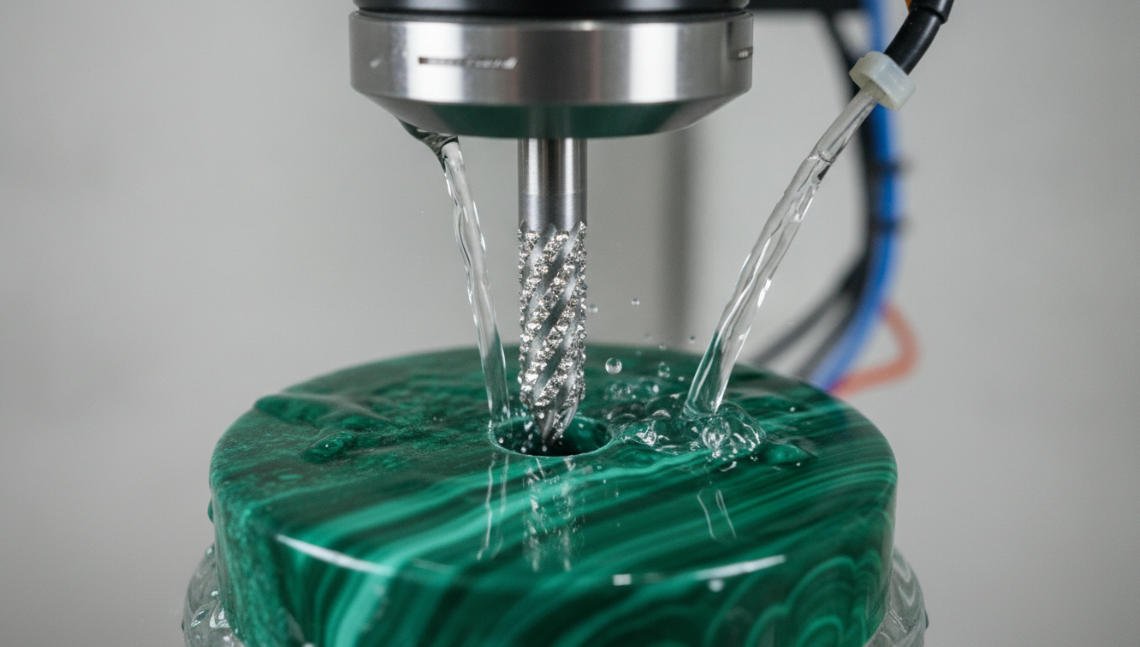 crystal perfume cap drilling process