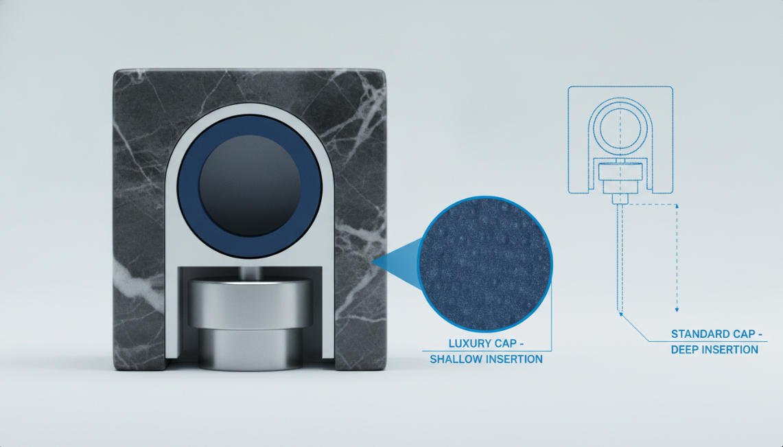 crystal perfume cap structure