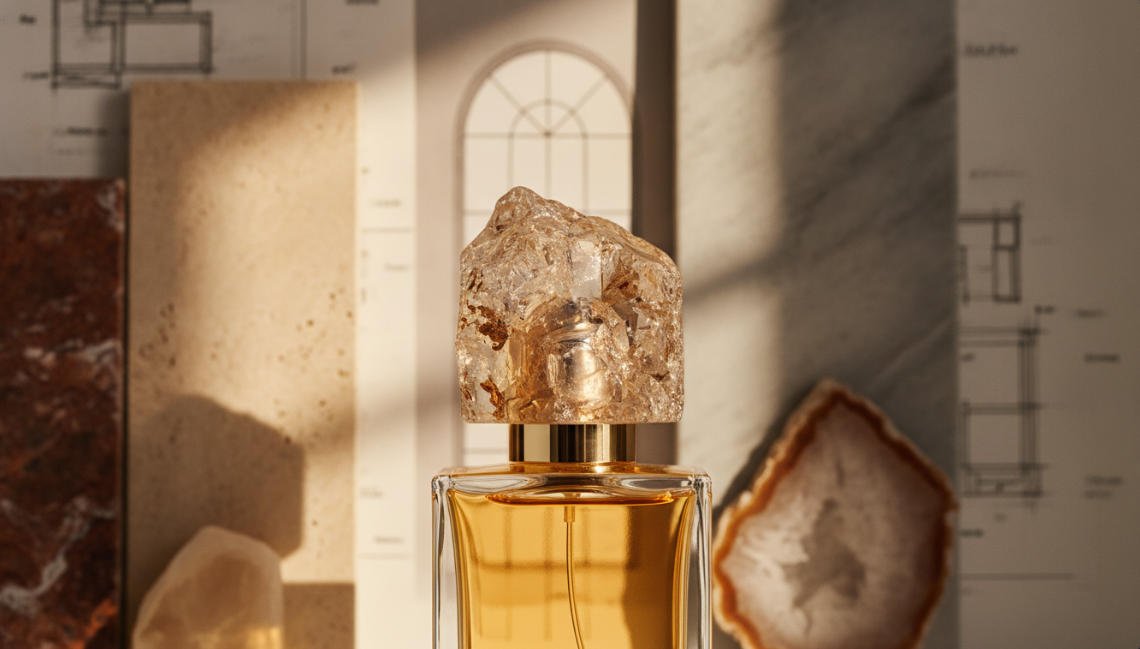 natural crystal perfume lids or glass