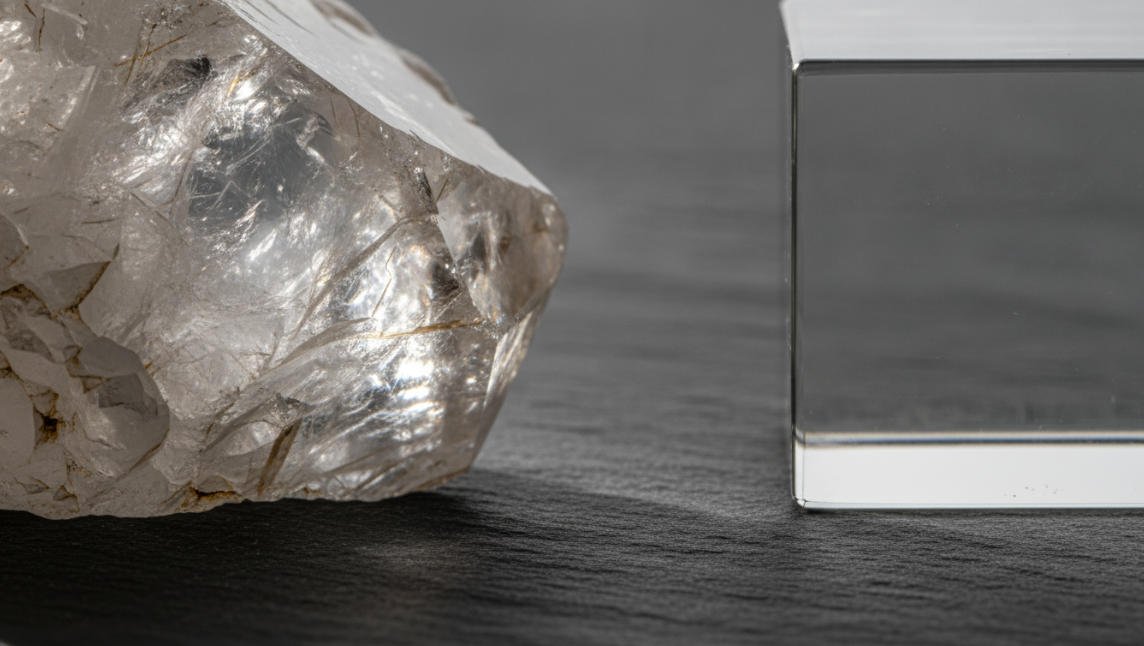 natural crystal vs glass