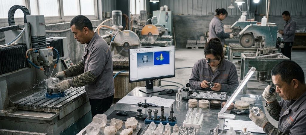 crystal perfume cap polishing