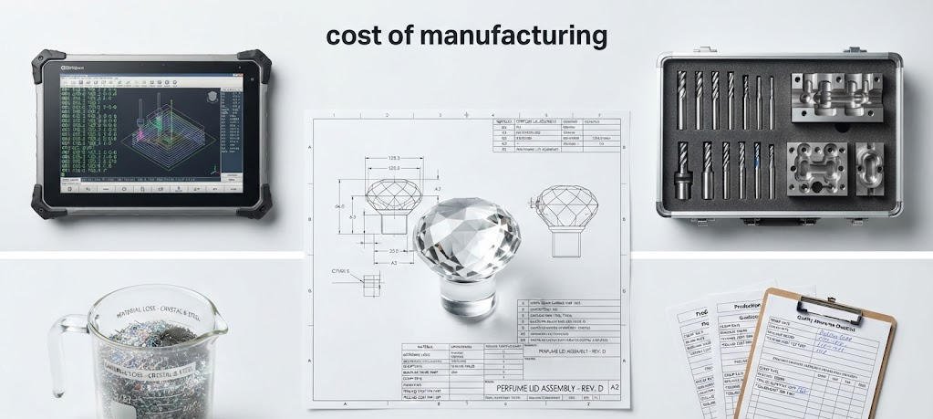 crystal perfume lid production cost