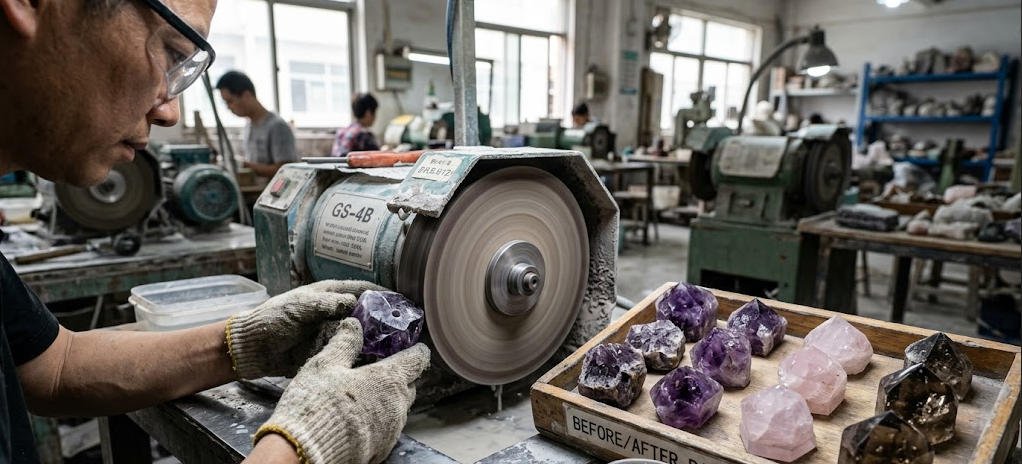 natural crystal lid manufacturing