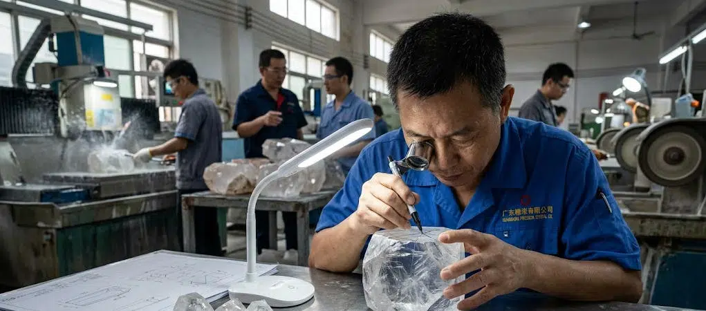 Inspection of the internal structure of natural crystals