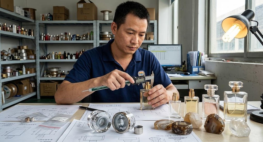 Measure the diameter of the perfume bottle opening.