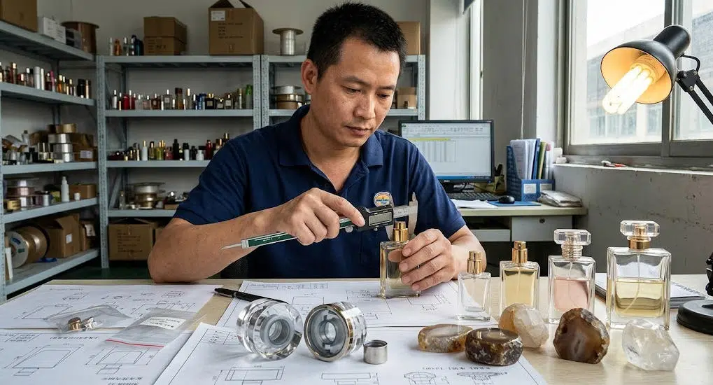 Measure the diameter of the perfume bottle opening.