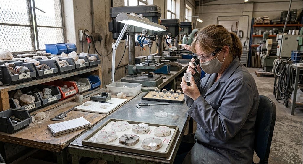 Crystal Cap Manufacturer's Guide to Natural Stone Selection: Which Materials Survive Perfume Cap Production 2 crystal perfume cap production material check