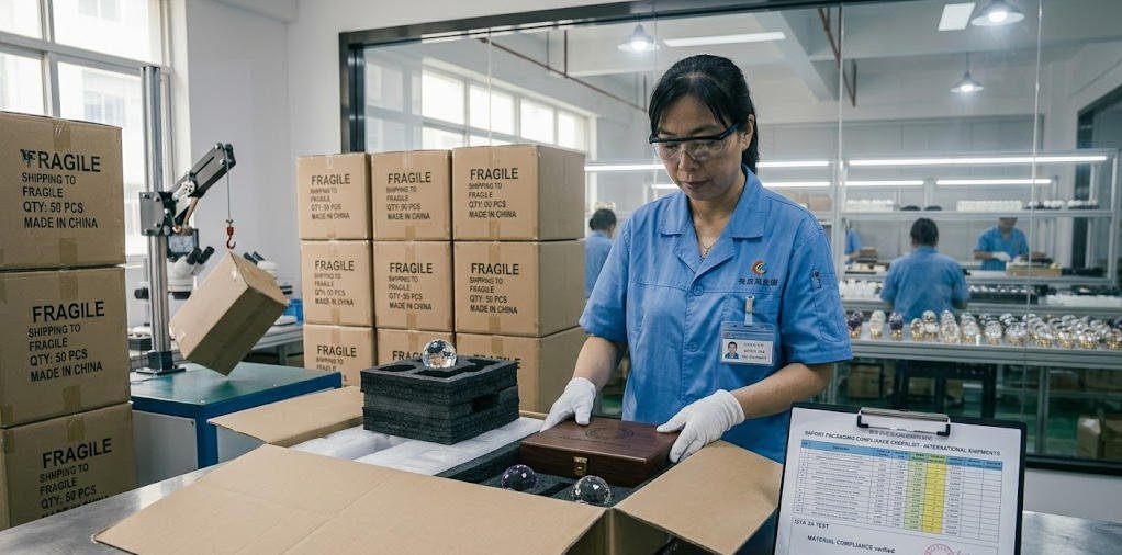crystal perfume cap shipping packaging safe test