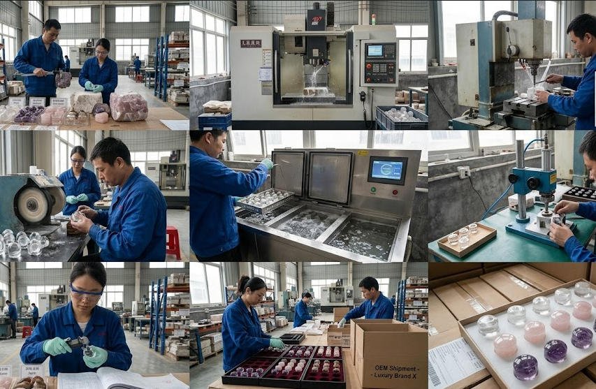 stone perfume cap factory production process