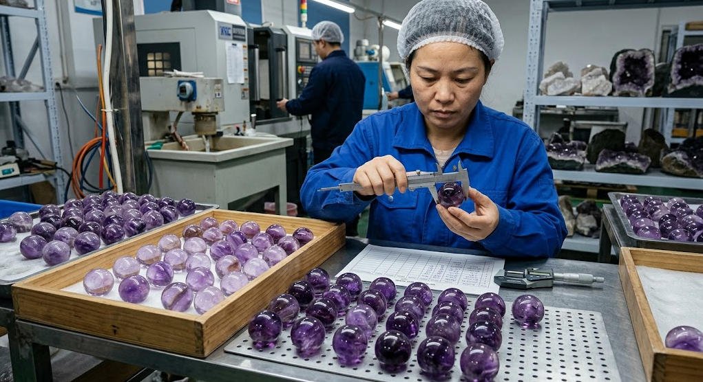 Custom Crystal Perfume Bottle Cap Inspection